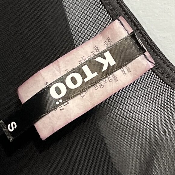 Ktoo Jumpsuit Womens S Black Sheer Mesh Layered Fitted Flare Sleeves Clubwear - Picture 9 of 15